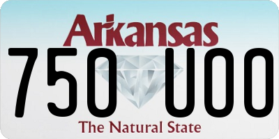 AR license plate 750UOO