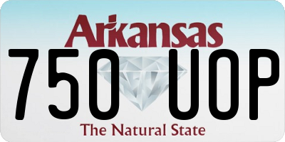 AR license plate 750UOP