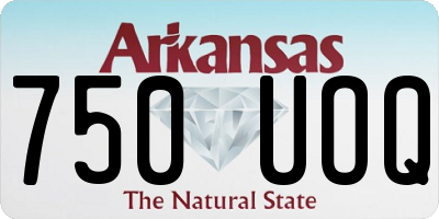 AR license plate 750UOQ