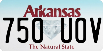 AR license plate 750UOV