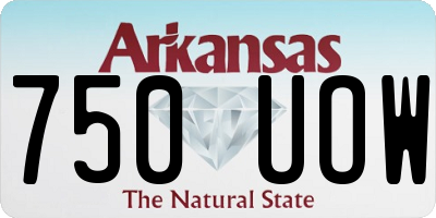 AR license plate 750UOW
