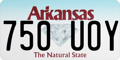 AR license plate 750UOY