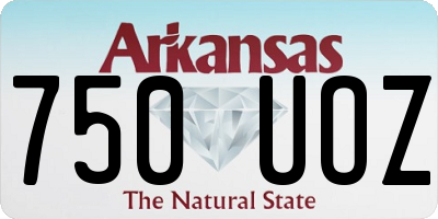 AR license plate 750UOZ