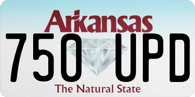 AR license plate 750UPD