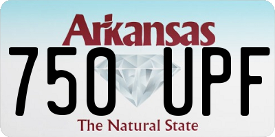 AR license plate 750UPF