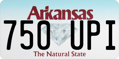 AR license plate 750UPI