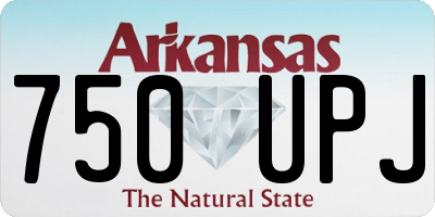 AR license plate 750UPJ