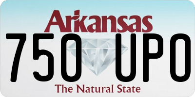 AR license plate 750UPO