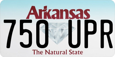 AR license plate 750UPR