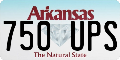 AR license plate 750UPS