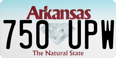 AR license plate 750UPW