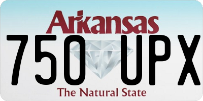 AR license plate 750UPX