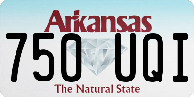 AR license plate 750UQI