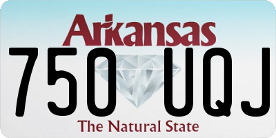 AR license plate 750UQJ