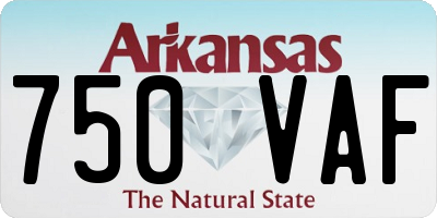 AR license plate 750VAF