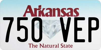 AR license plate 750VEP
