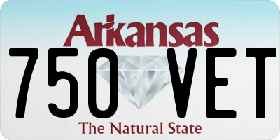 AR license plate 750VET