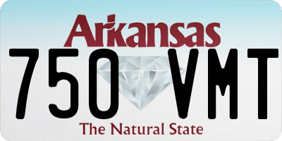 AR license plate 750VMT