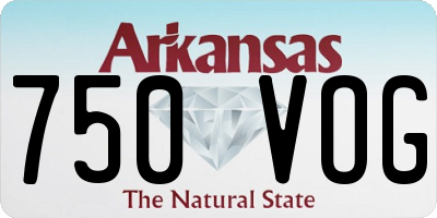 AR license plate 750VOG
