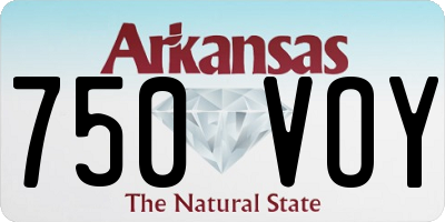 AR license plate 750VOY
