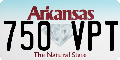 AR license plate 750VPT