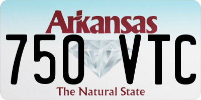 AR license plate 750VTC