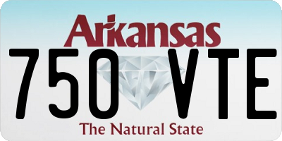 AR license plate 750VTE