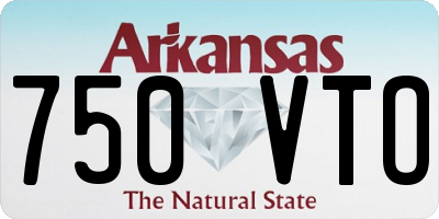 AR license plate 750VTO