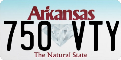 AR license plate 750VTY
