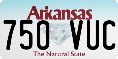 AR license plate 750VUC