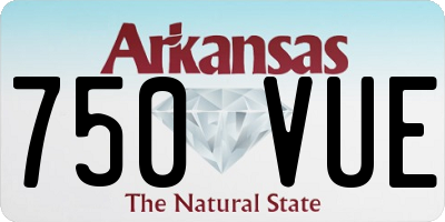 AR license plate 750VUE