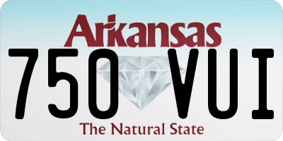 AR license plate 750VUI