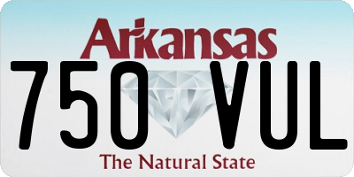 AR license plate 750VUL