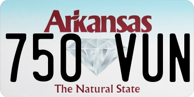 AR license plate 750VUN