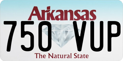 AR license plate 750VUP