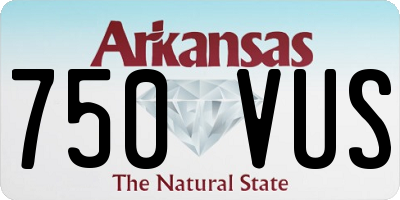 AR license plate 750VUS