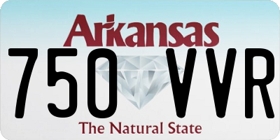 AR license plate 750VVR