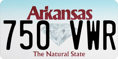 AR license plate 750VWR