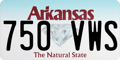 AR license plate 750VWS