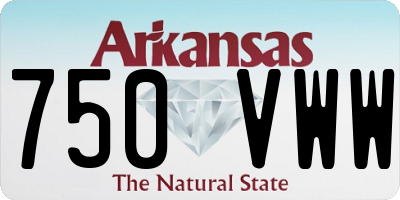 AR license plate 750VWW