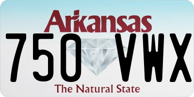 AR license plate 750VWX