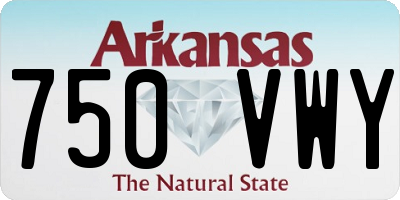 AR license plate 750VWY