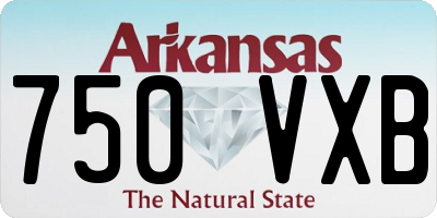 AR license plate 750VXB