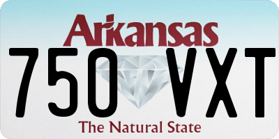 AR license plate 750VXT