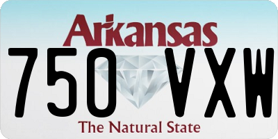 AR license plate 750VXW