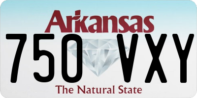 AR license plate 750VXY