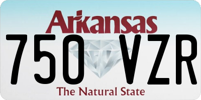 AR license plate 750VZR