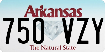 AR license plate 750VZY
