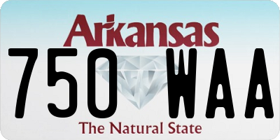 AR license plate 750WAA