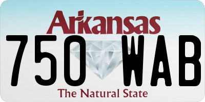 AR license plate 750WAB